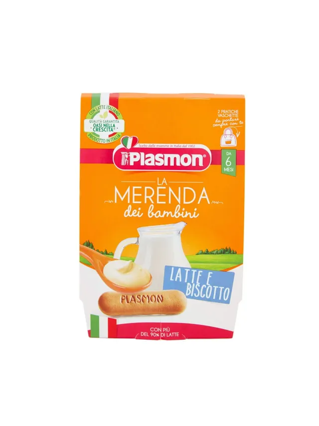 Plasmon Merenda Latte Biscotto merenda 2x120g 6 mesi