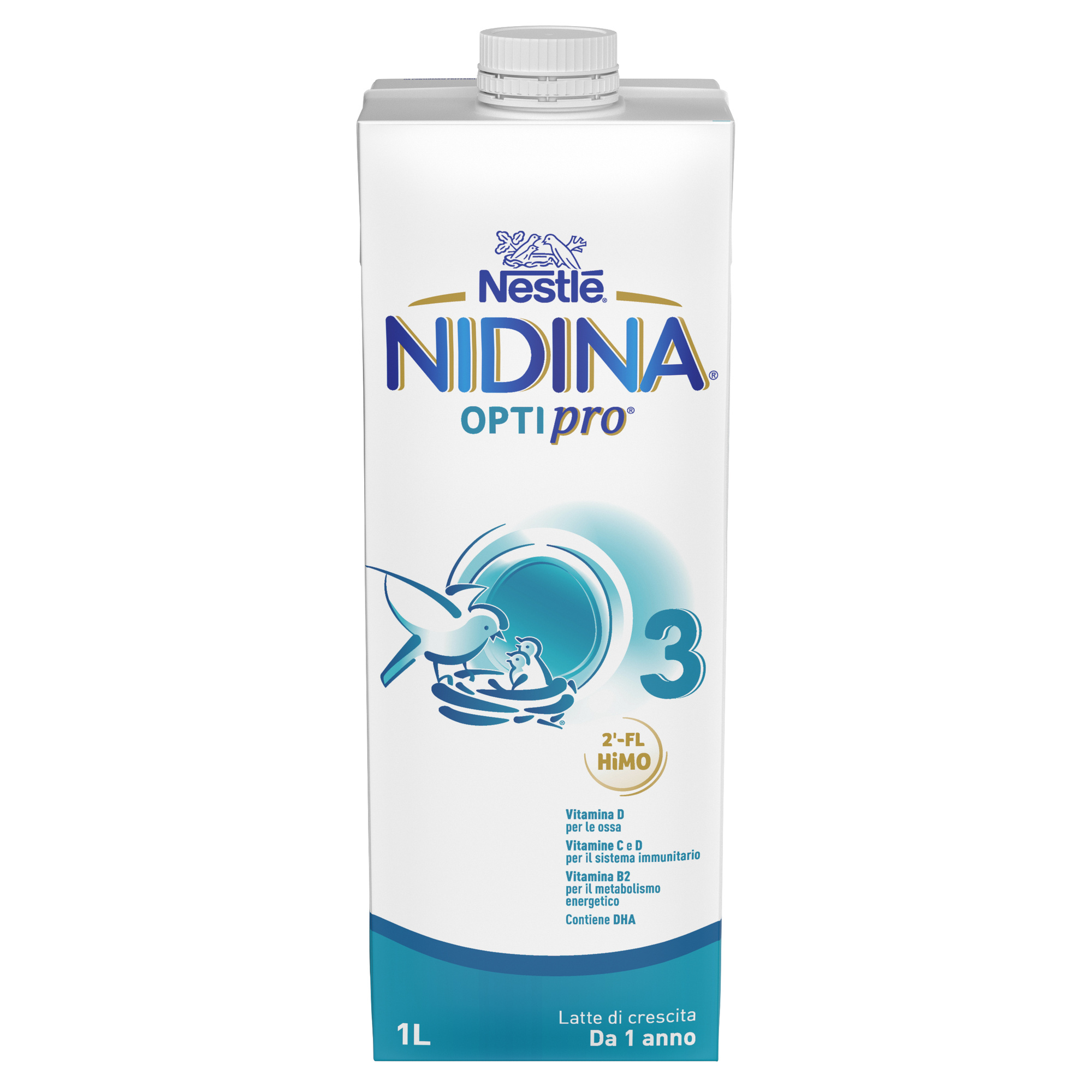 Nestlé Nidina Optipro 3 latte crescita liquido 1 L 12 mesi