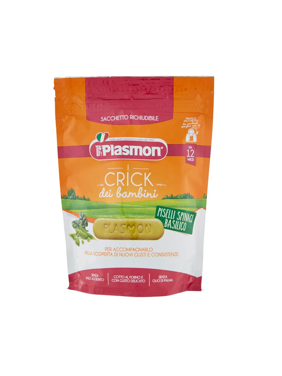 Plasmon Crick Bambini Spinaci Pisello 100g forno