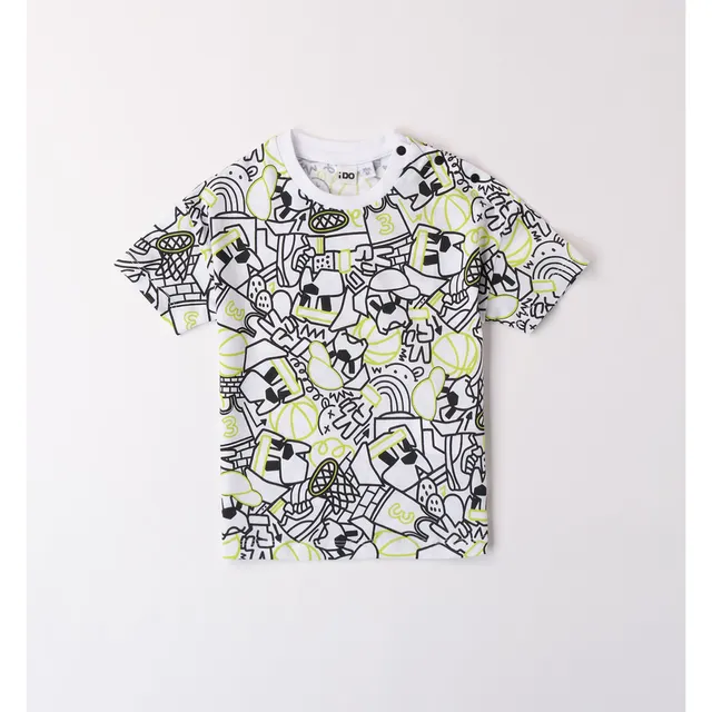 iDO t-shirt bambino fantasia allover cotone