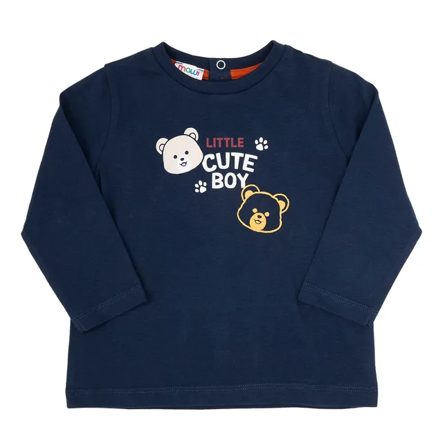 Toys Center Baby t-shirt jersey blu bimbo manica lunga orsetti