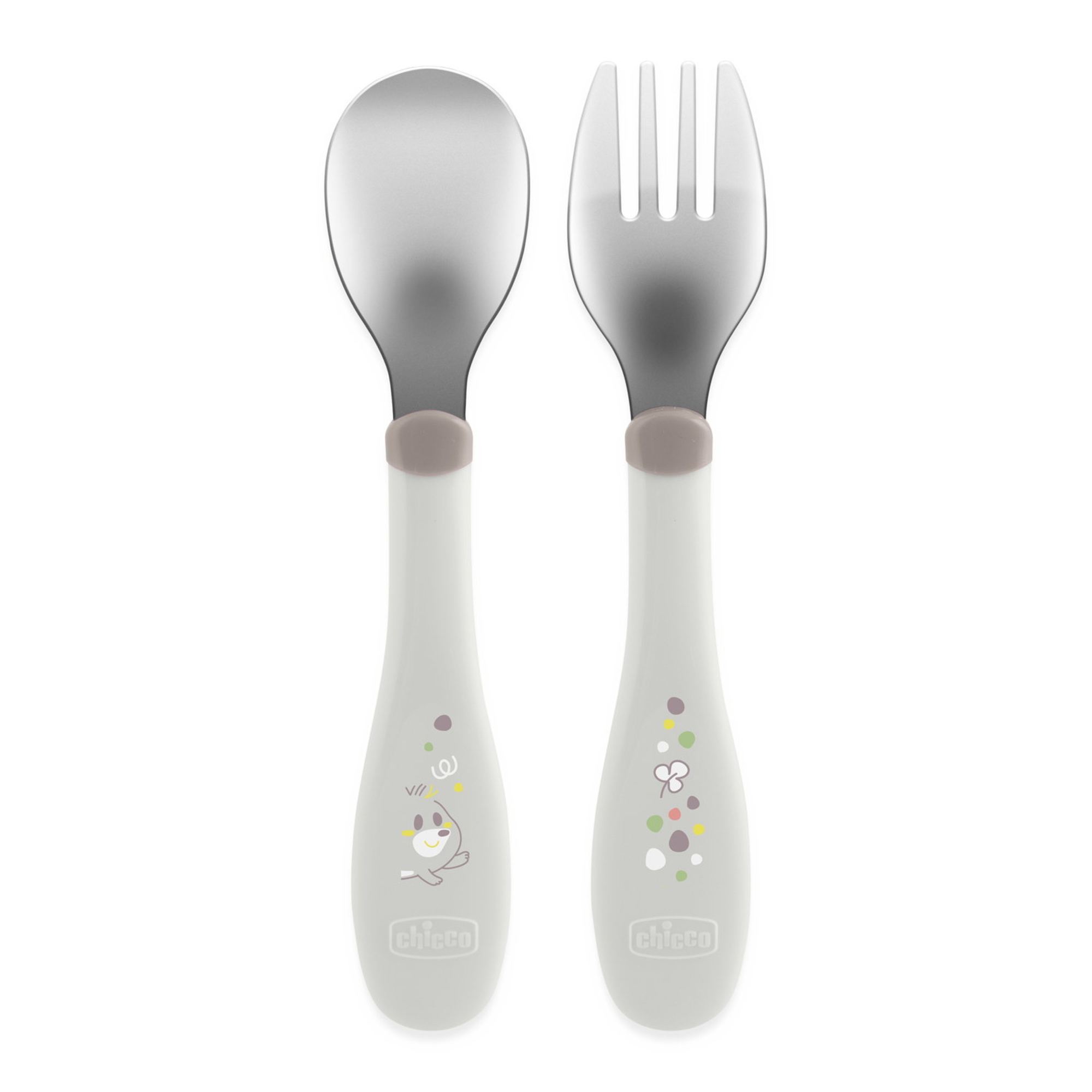 Chicco Posatine inox 18m+ grigio posate bimbo