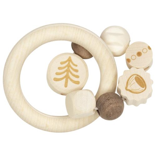 The Dida Anello Sonaglio Scoiattolo in Legno Neonato