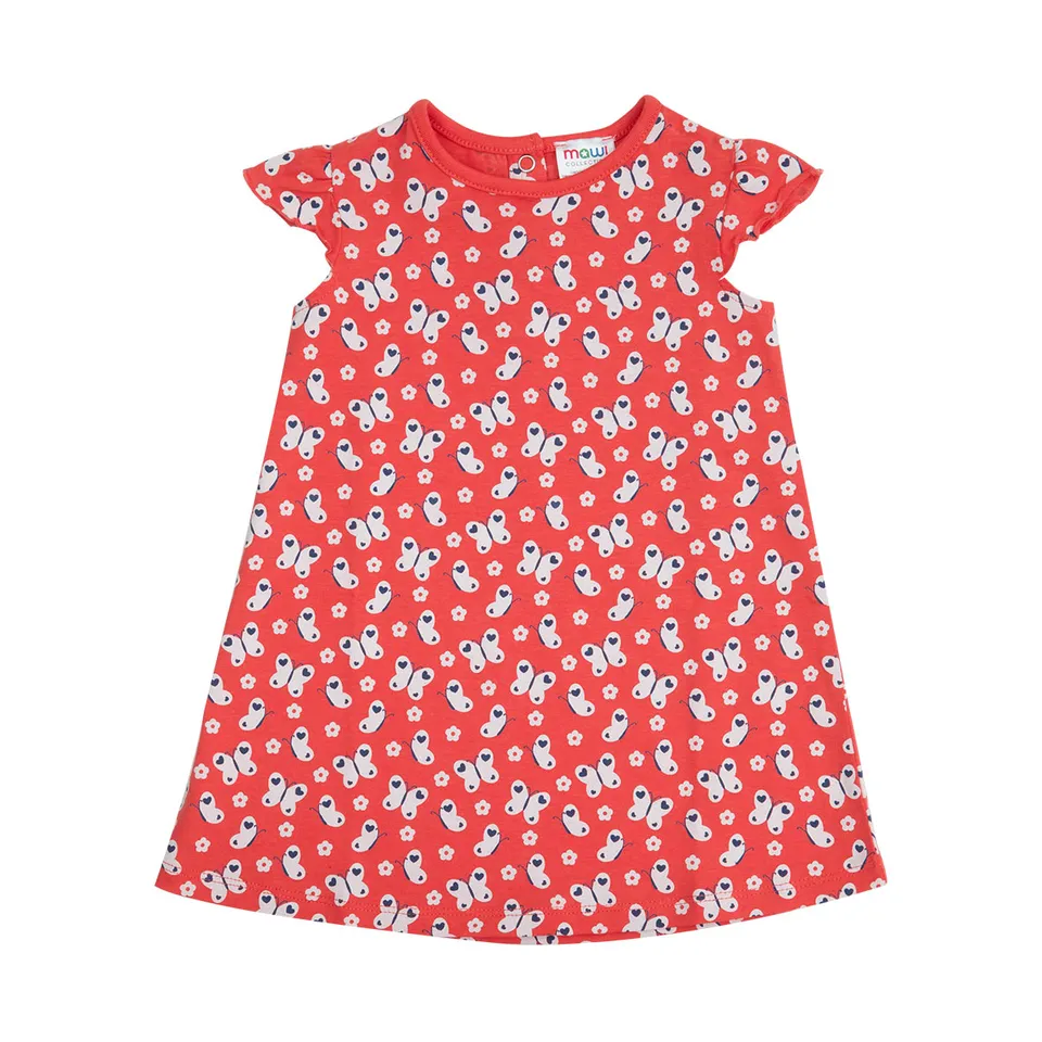Toys Center Baby Abito Jersey Bimba Corallo Farfalle