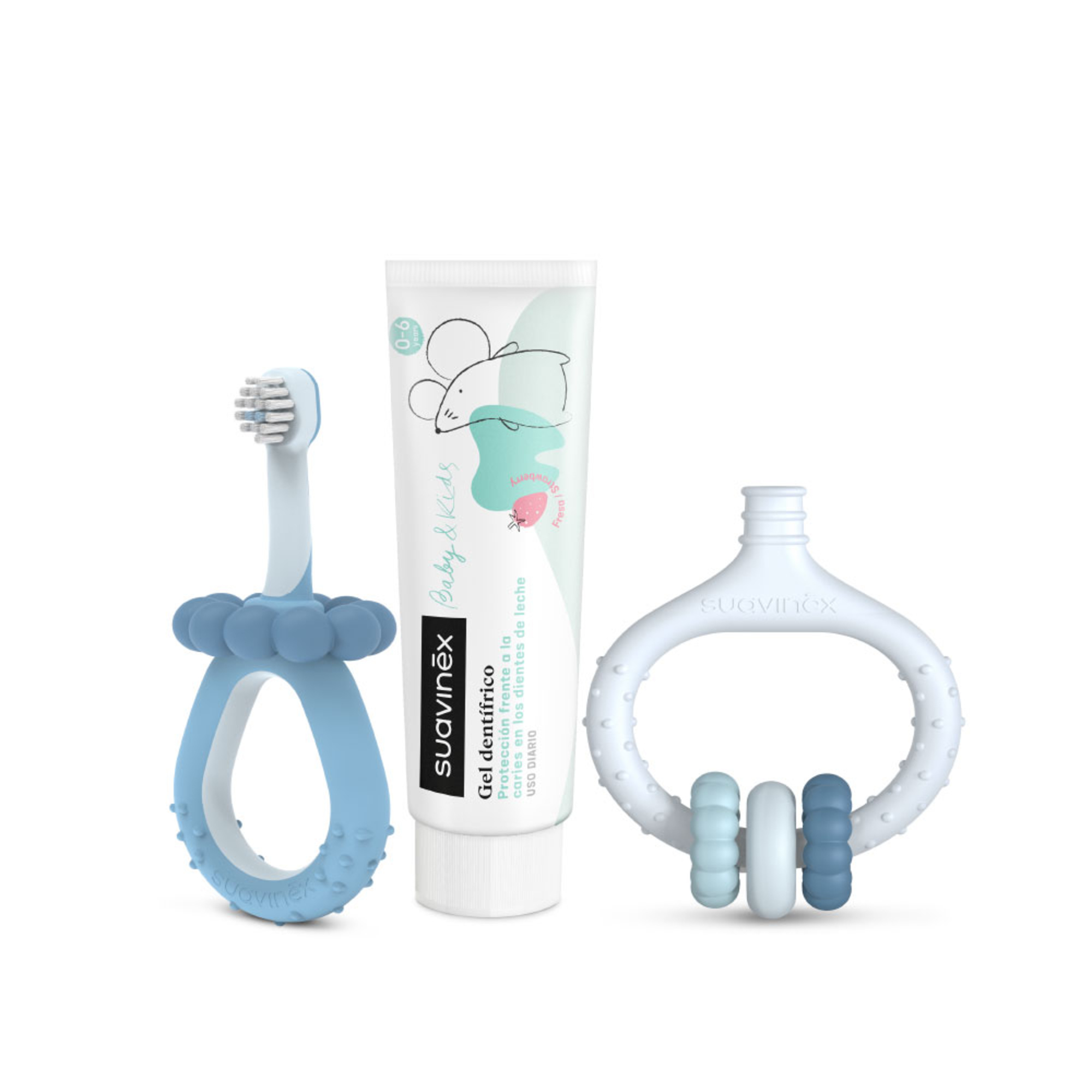 Suavinex Oral Care set igiene orale azzurro 0-6 anni