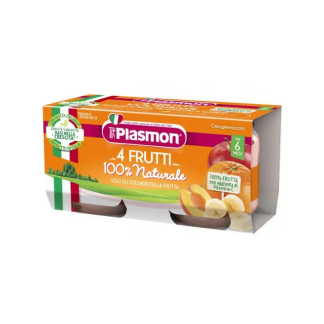 Plasmon omogeneizzato 4 frutti 2x80g frutta