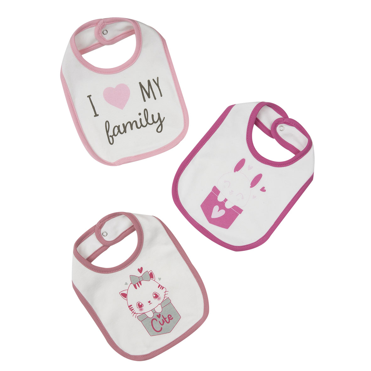 Toys Center Baby Mawi bavaglini bimba 3 pezzi cotone