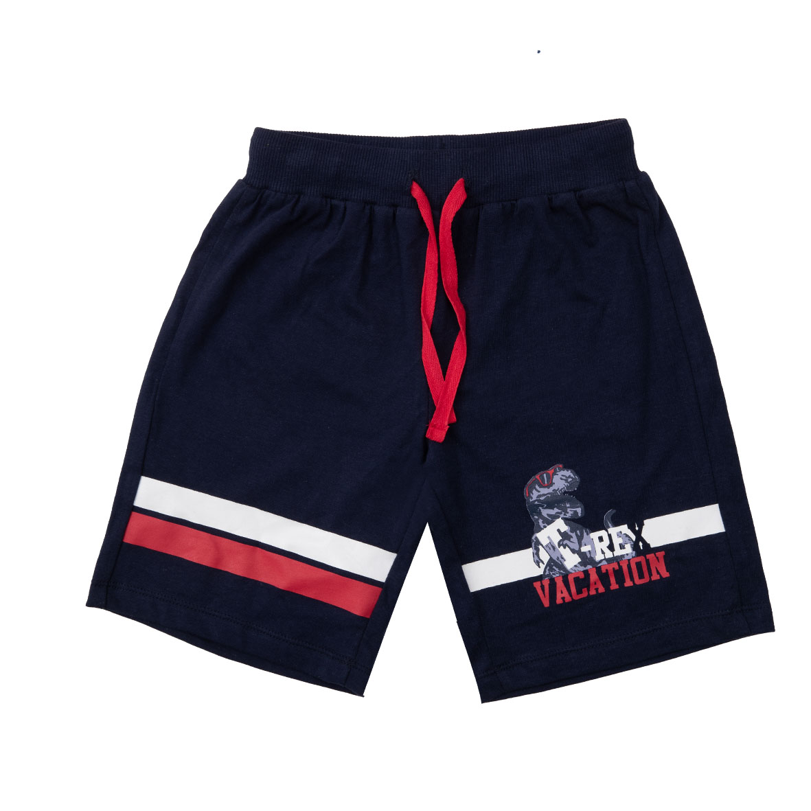 Bermuda jersey bimbo blu stampato tasca elastico