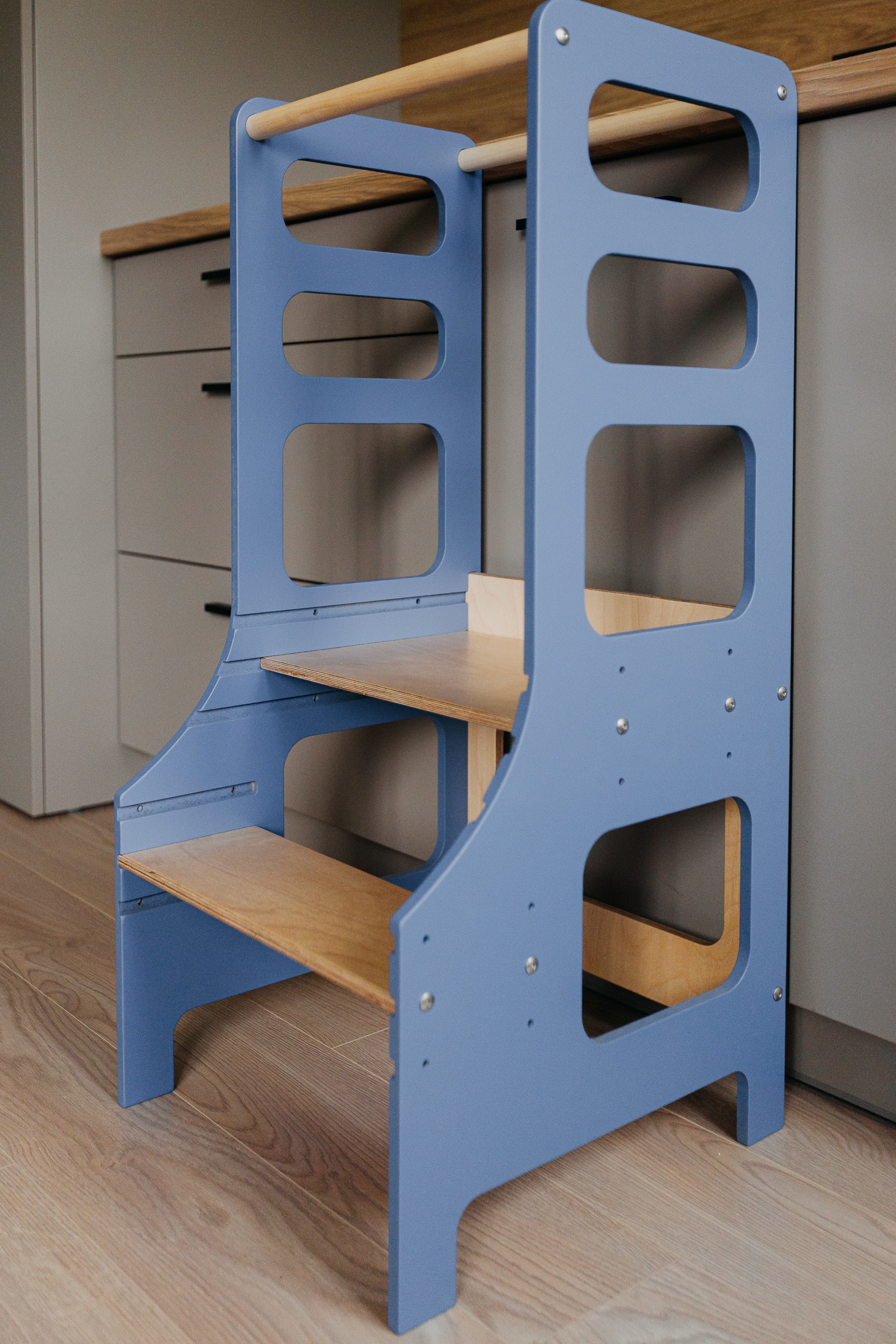 The Dida Montessori torre apprendimento blu regolabile