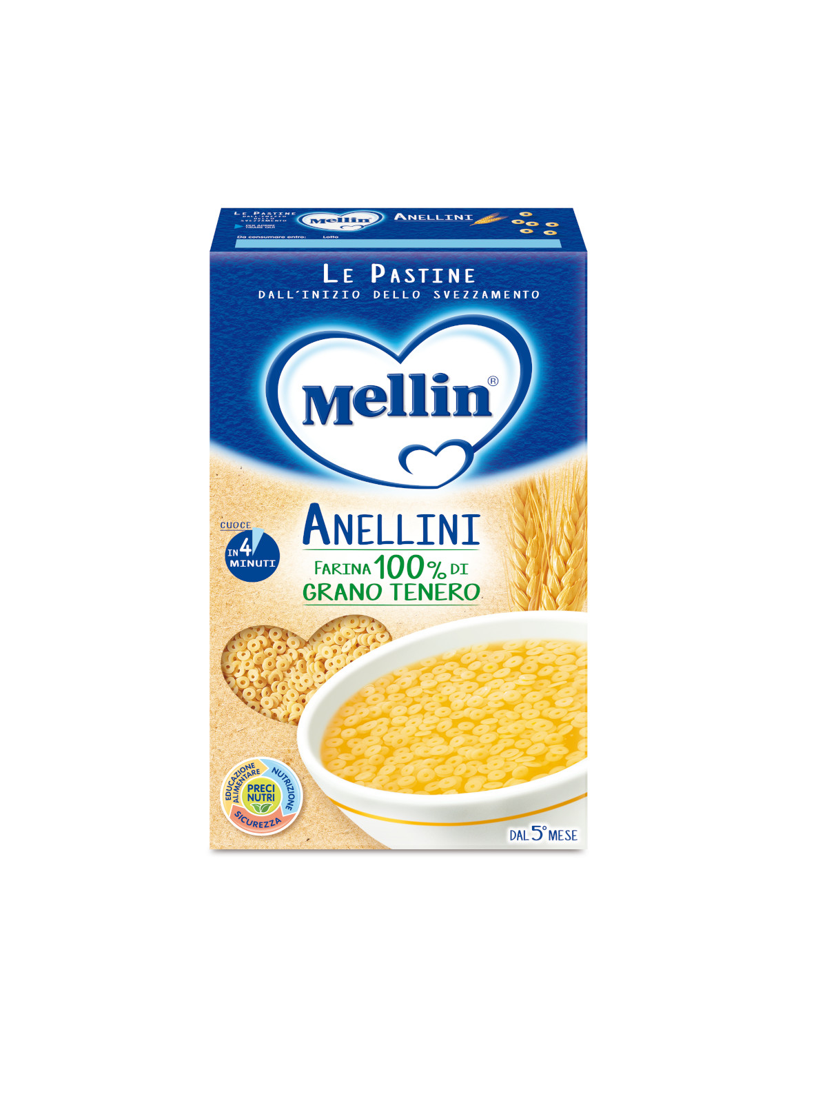 Mellin Anellini pastina 320 g dal 5° mese