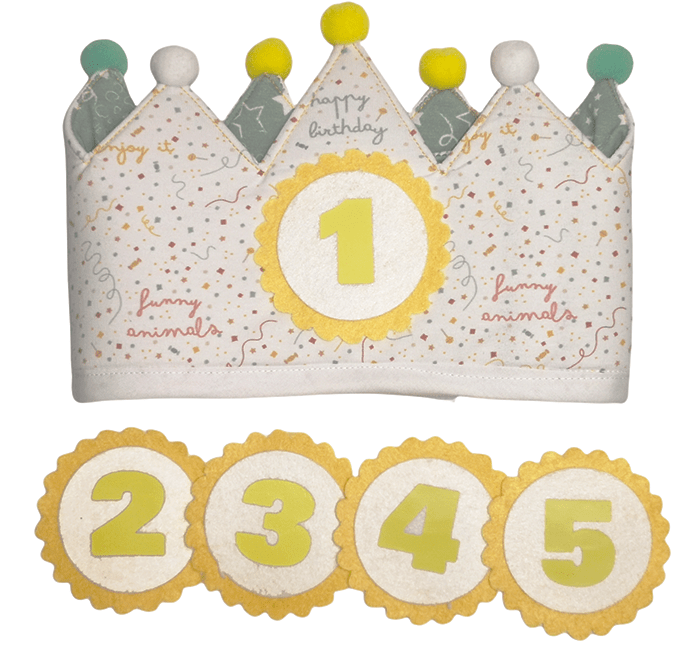 The Dida Happy corona compleanno stoffa cotone bambino