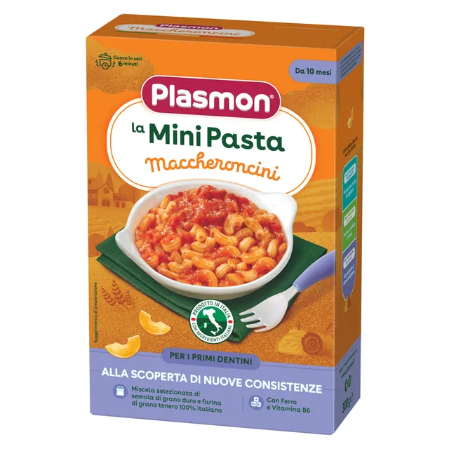 Plasmon Mini Pasta Maccheroncini 300 g 10 mesi