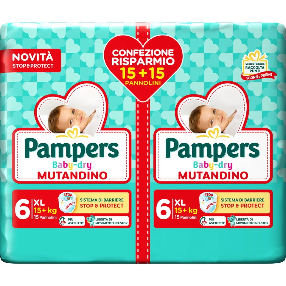Pampers Baby Dry Mutandino Junior Pannolini x36