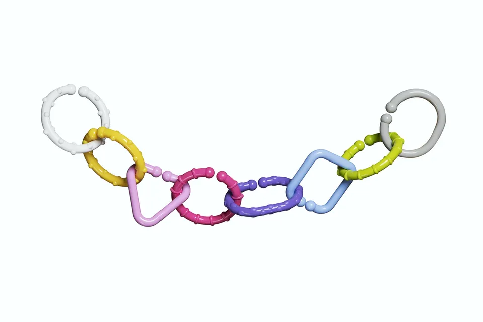 Profibaby Catena in plastica per giocattoli colorata