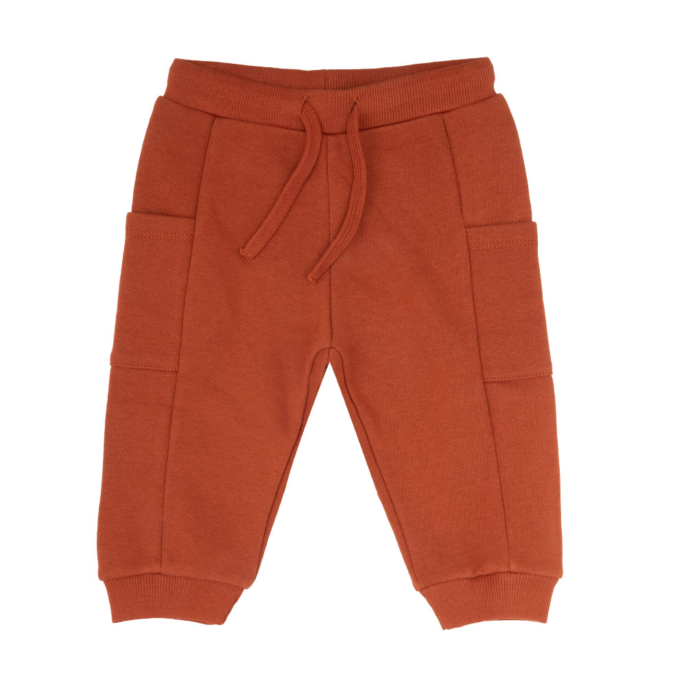 Toys Center Baby pantalone felpato bimbo marrone tasche