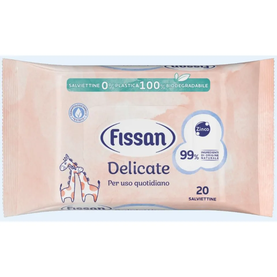 Fissan Delicate salviettine baby 20 pz aloe e zinco