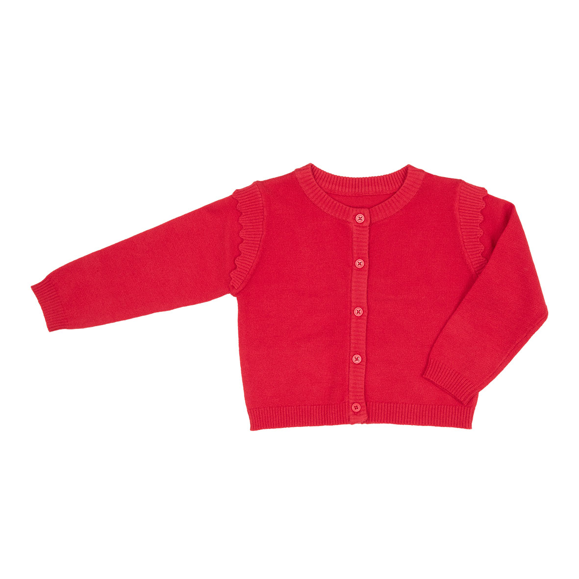 Toys Center Baby cardigan bimba rosso rouches bottoni