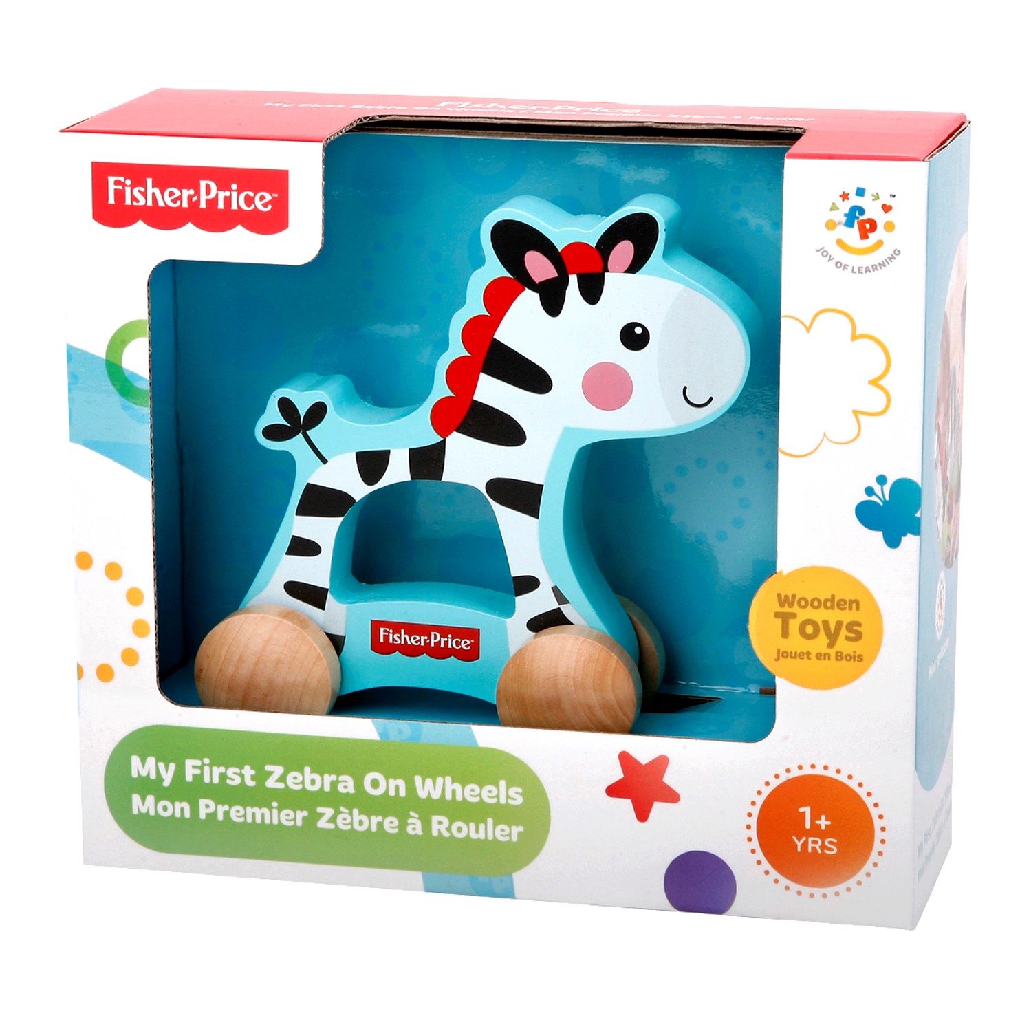 La Mia Prima Zebra gioco in legno con ruote