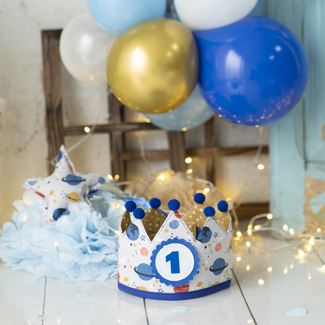 The Dida corona compleanno stoffa Planeta bambini