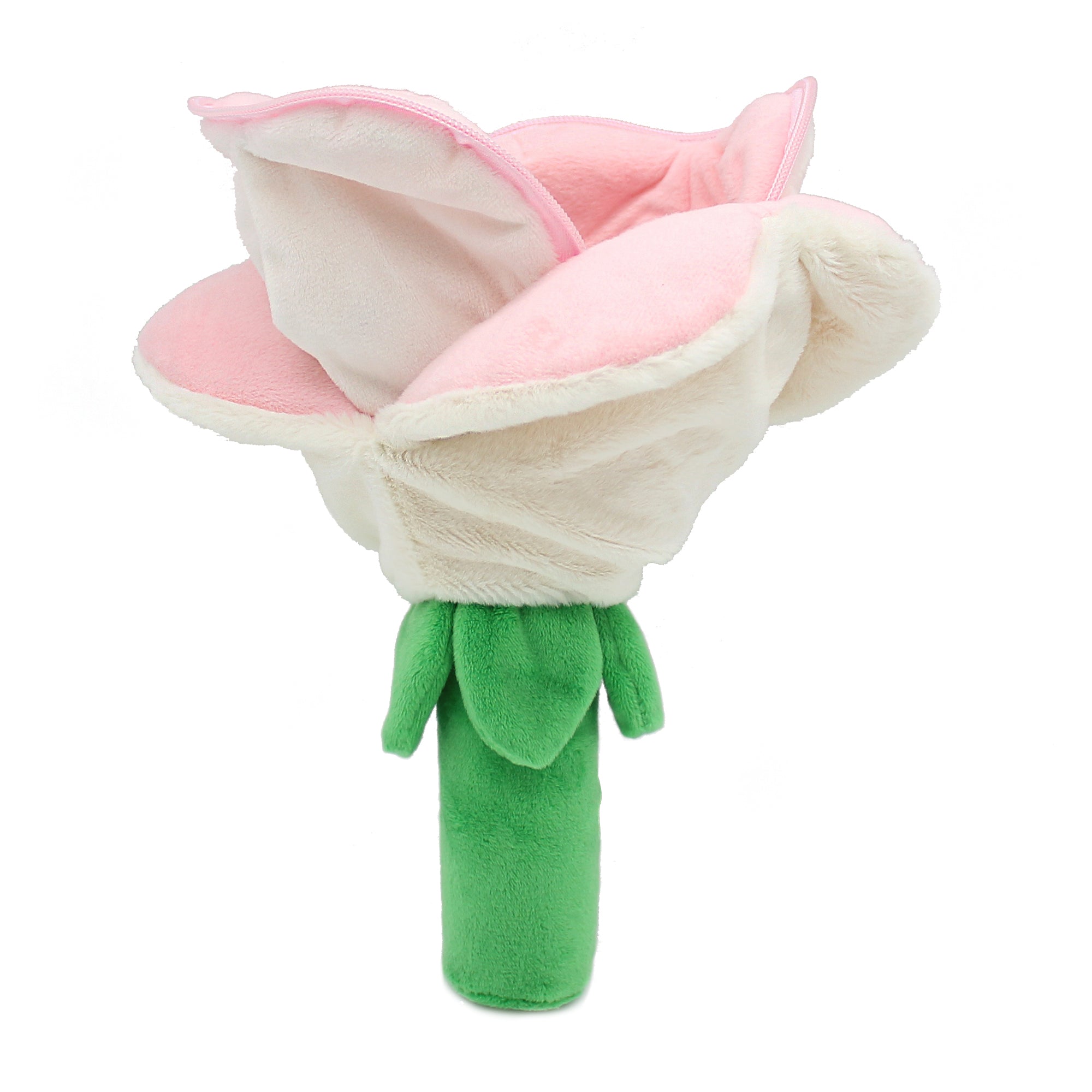 Les Deglingos Flipetz peluche cuore fiore rosa reversibile