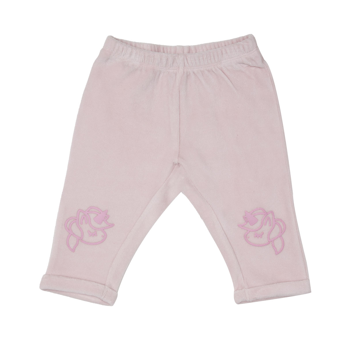 Mawi pantalone ciniglia rosa baby unicorno bimba