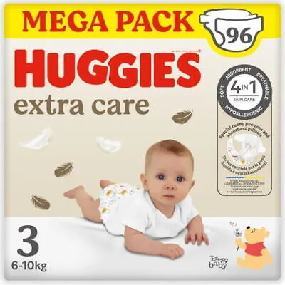 Huggies Extra Care taglia 3 pannolini 96 pz 6-10 kg