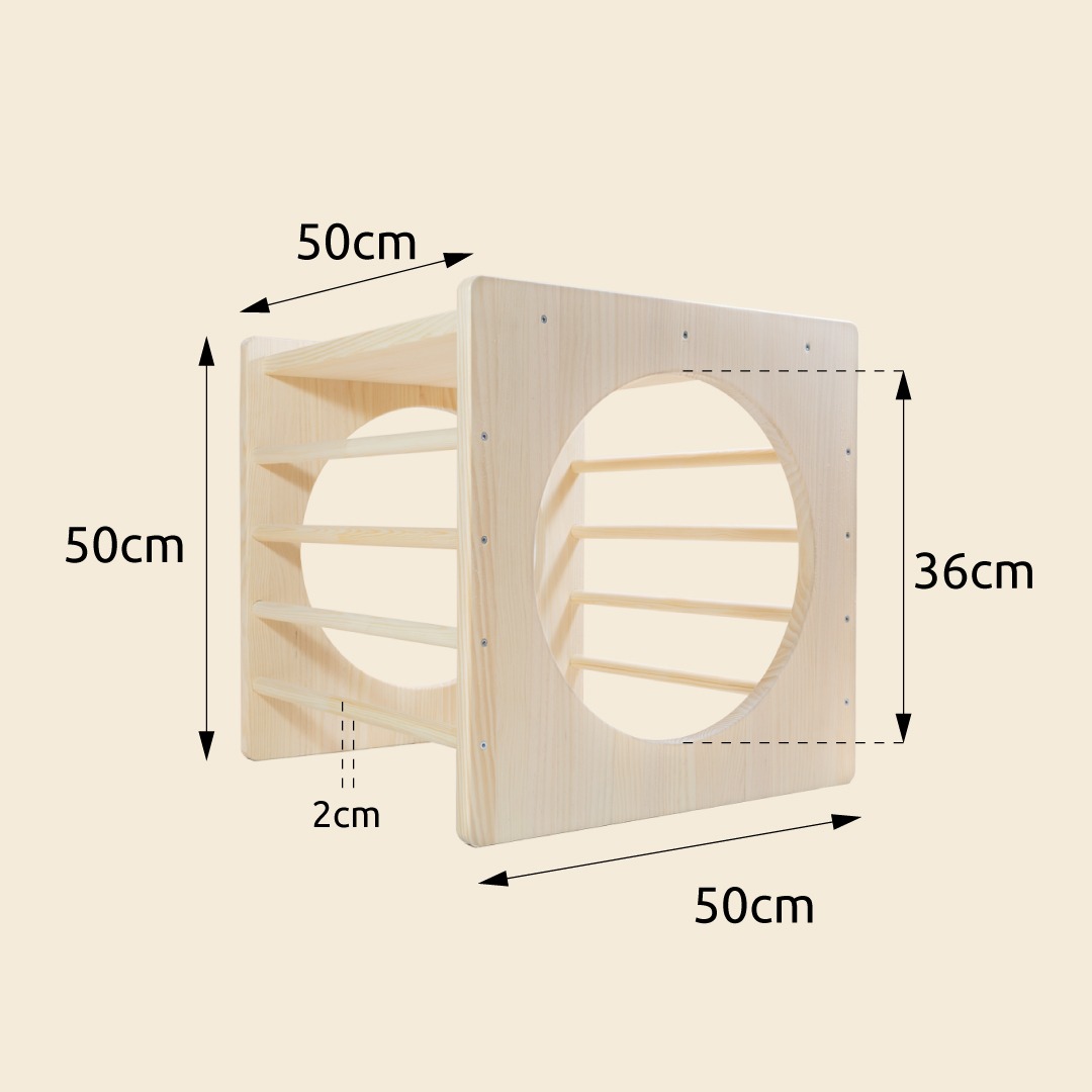 The Dida cubo Pikler legno naturale arrampicata