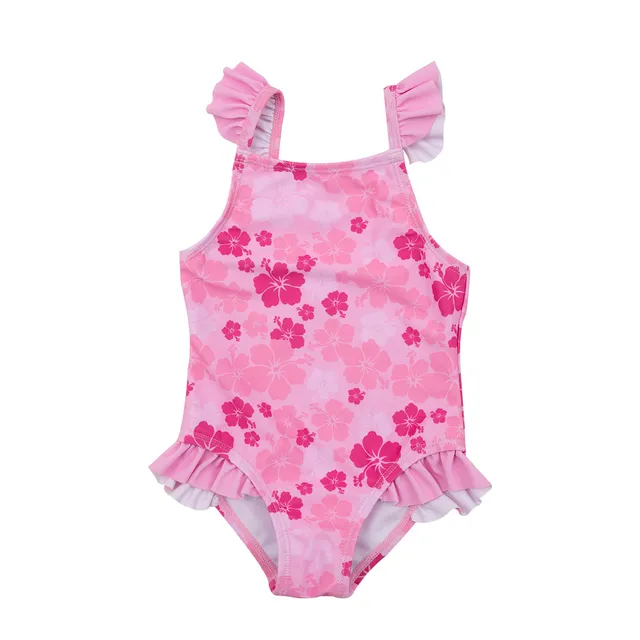 Toys Center Baby costume intero bimba rosa floreale con frill