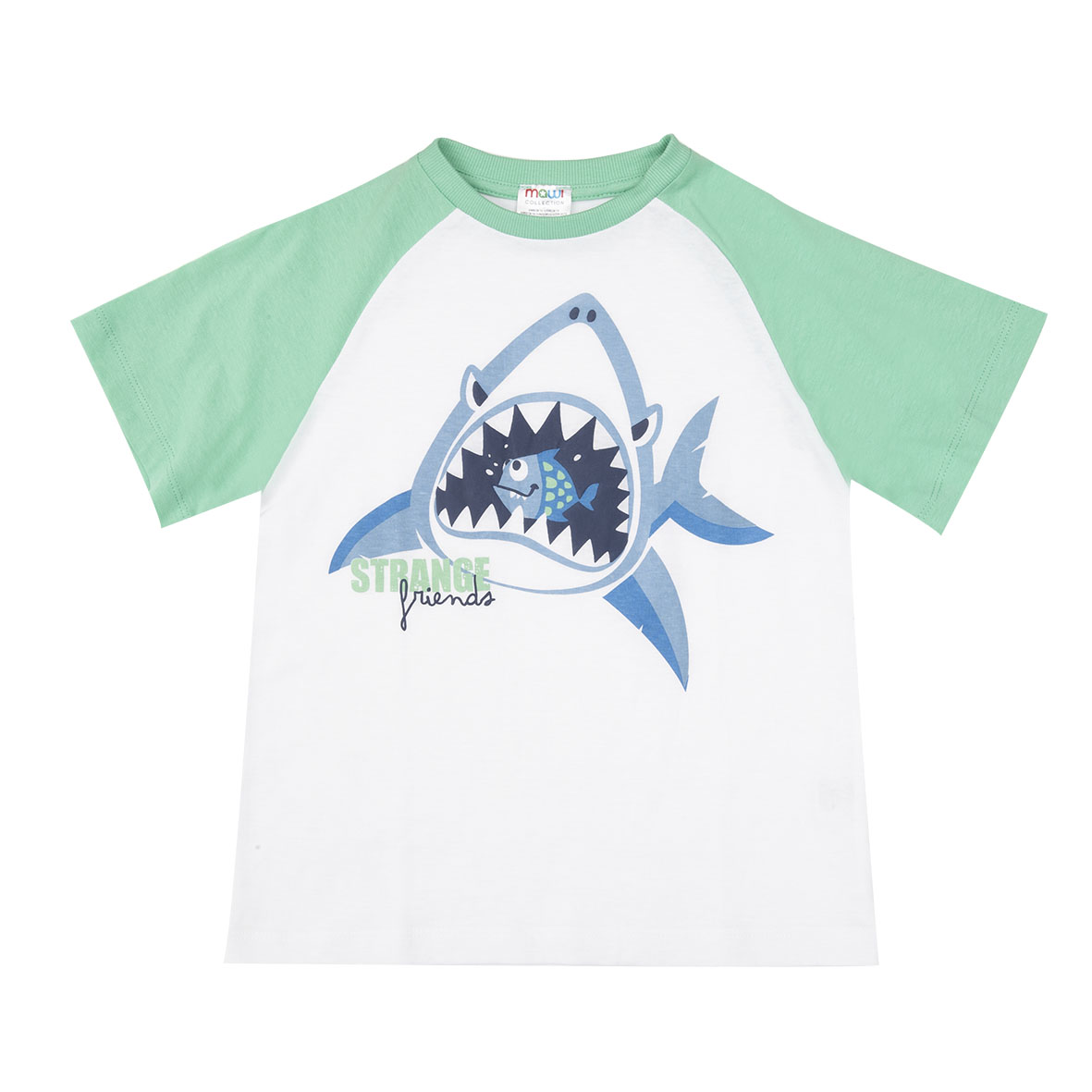 Toys Center Baby Strange Friends t-shirt raglan bimbo bianco verde