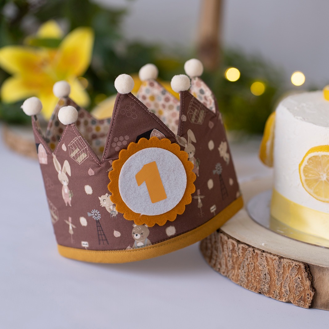The Dida corona compleanno in cotone Bosco per bambini