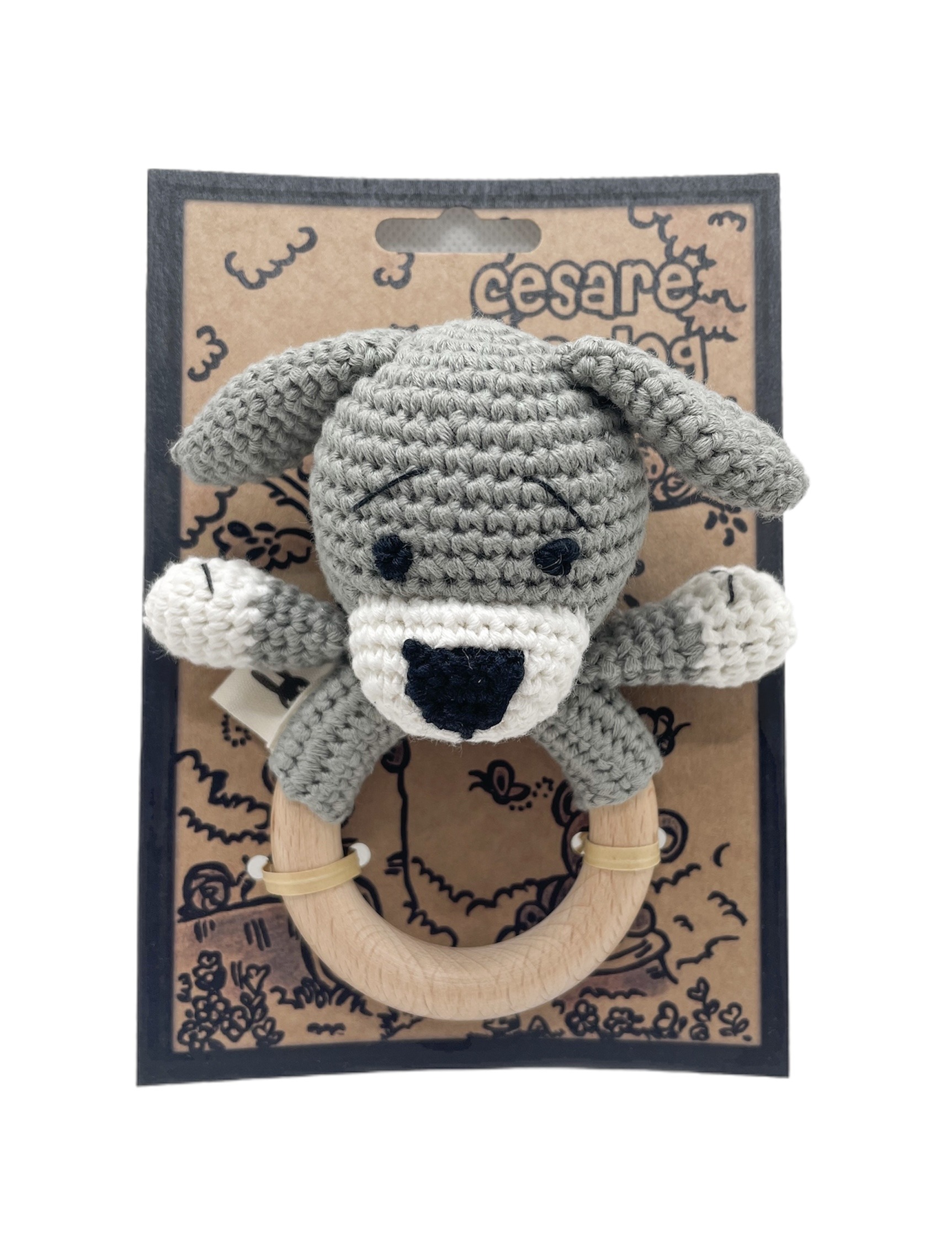 Piccoli Toys Cesare Sonaglio Uncinetto Cane in Cotone