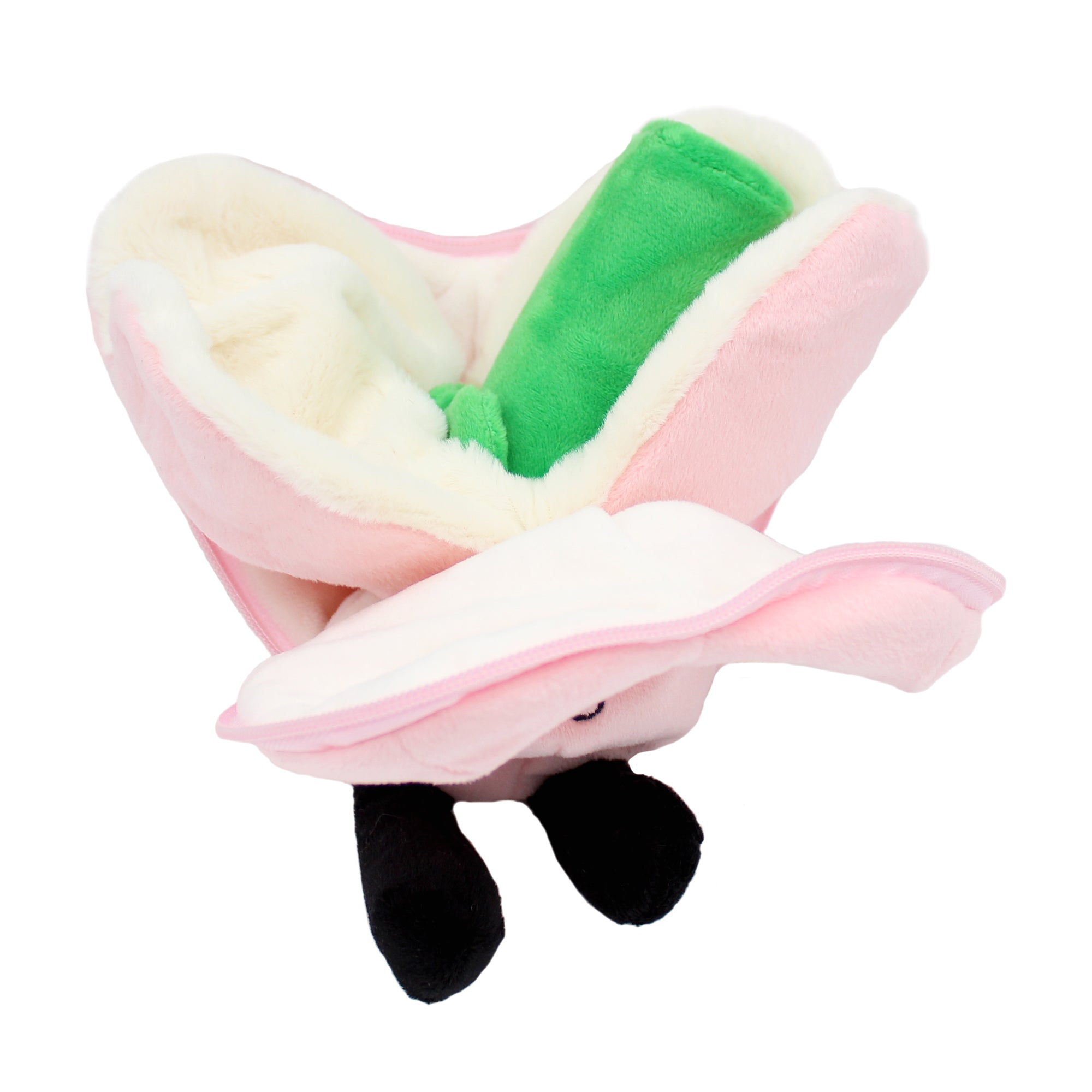 Les Deglingos Flipetz peluche cuore fiore rosa reversibile