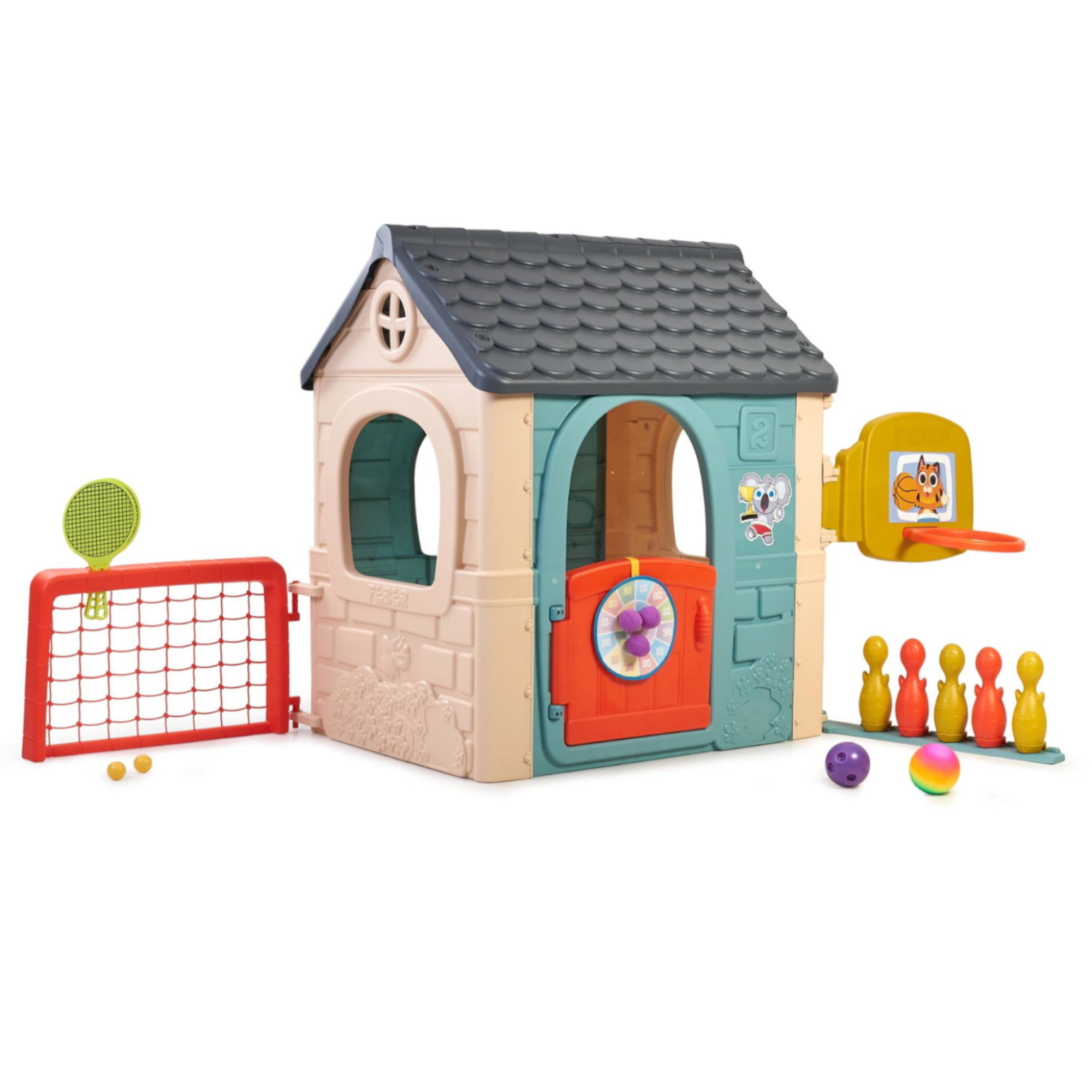 Feber Multi-activity House 6 in 1 casetta bambini esterno