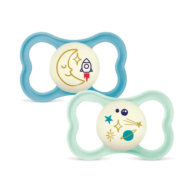 MAM Air Night Succhietto 16+ Mesi Celeste 2pz Silicone