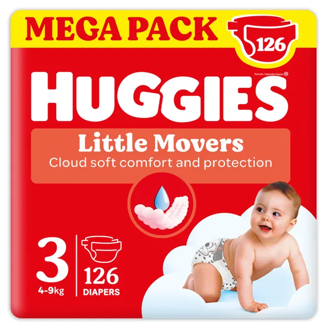 Huggies Little Movers tg 3 pannolini 126 pezzi 4-9 kg