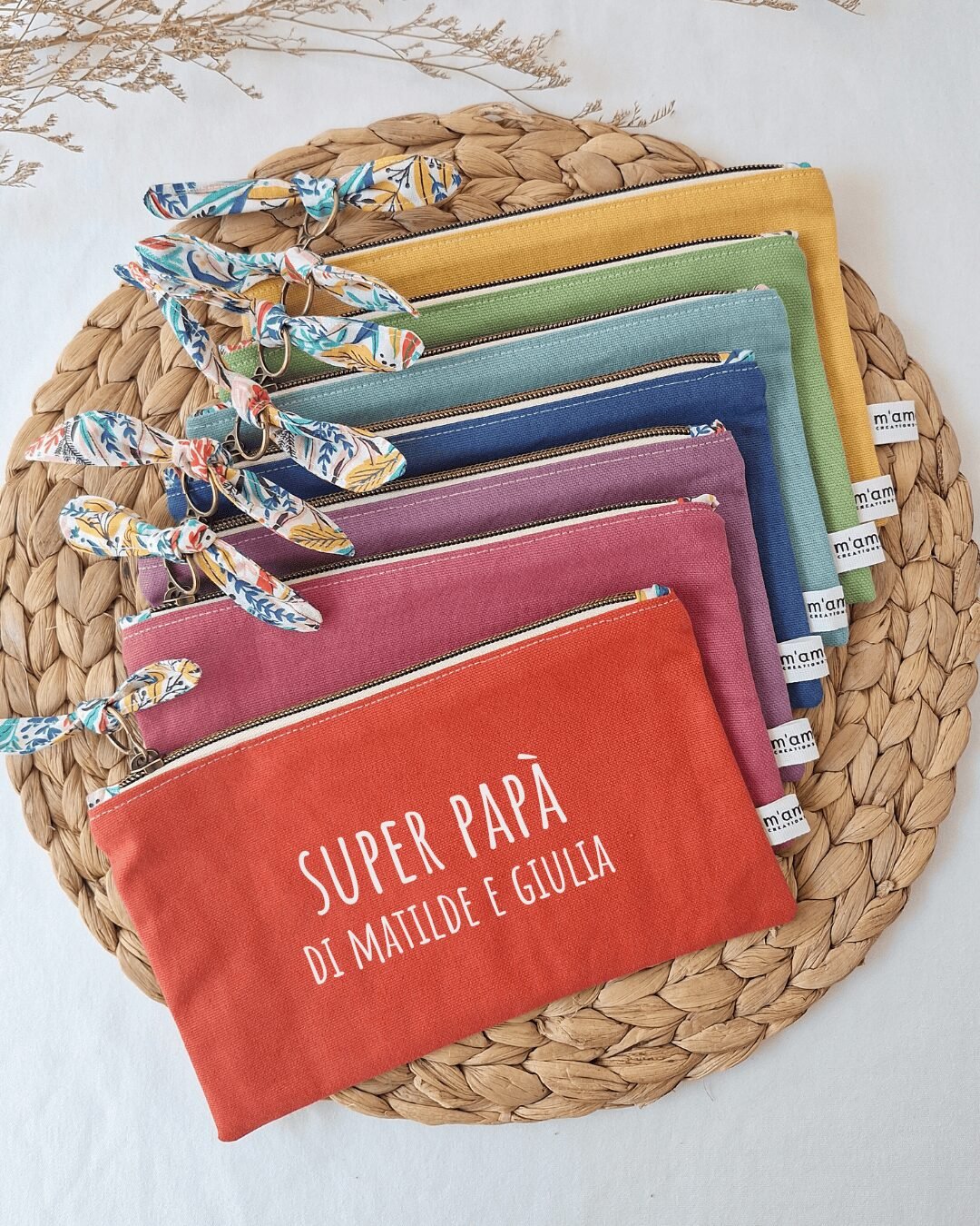 M'Amélie Creations Pochette Personalizzabile con frase cotone