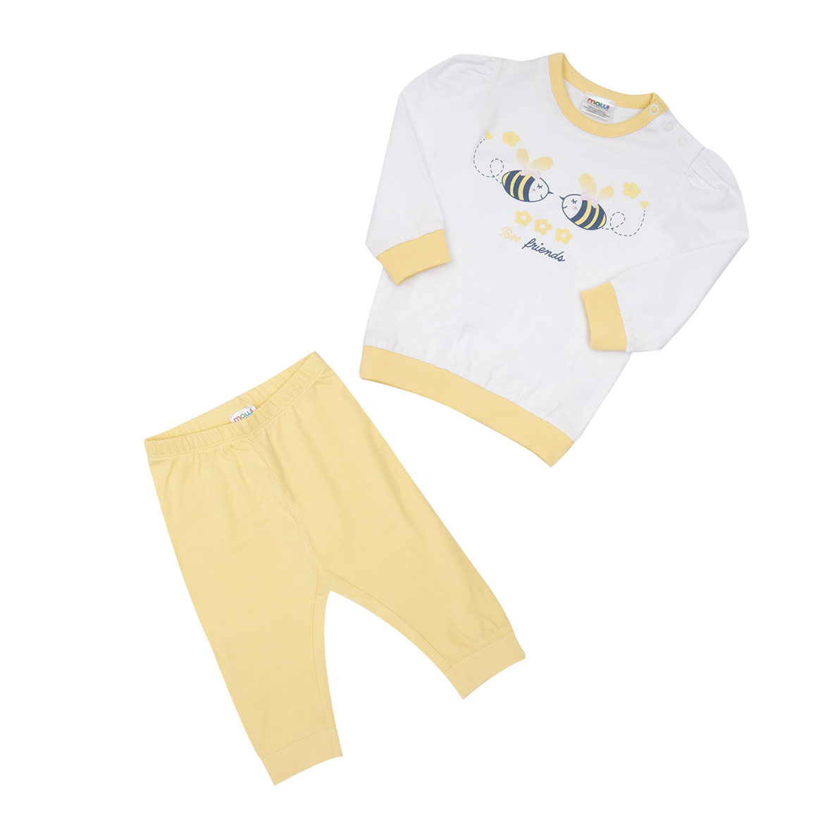 Toys Center Baby pigiama bambina bianco giallo ape