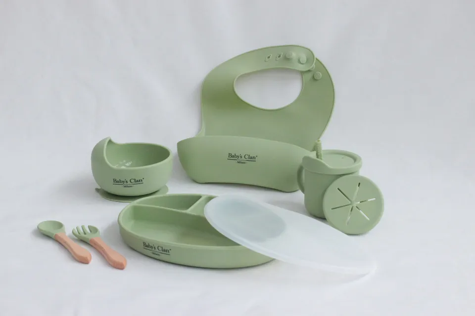 Baby's Clan Feeding set pappa silicone 9 pezzi BPA free