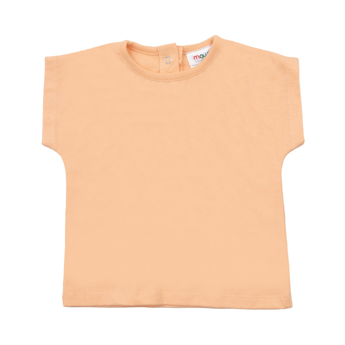 T-shirt Basic Giromanica Bimba Arancione con Bottoni