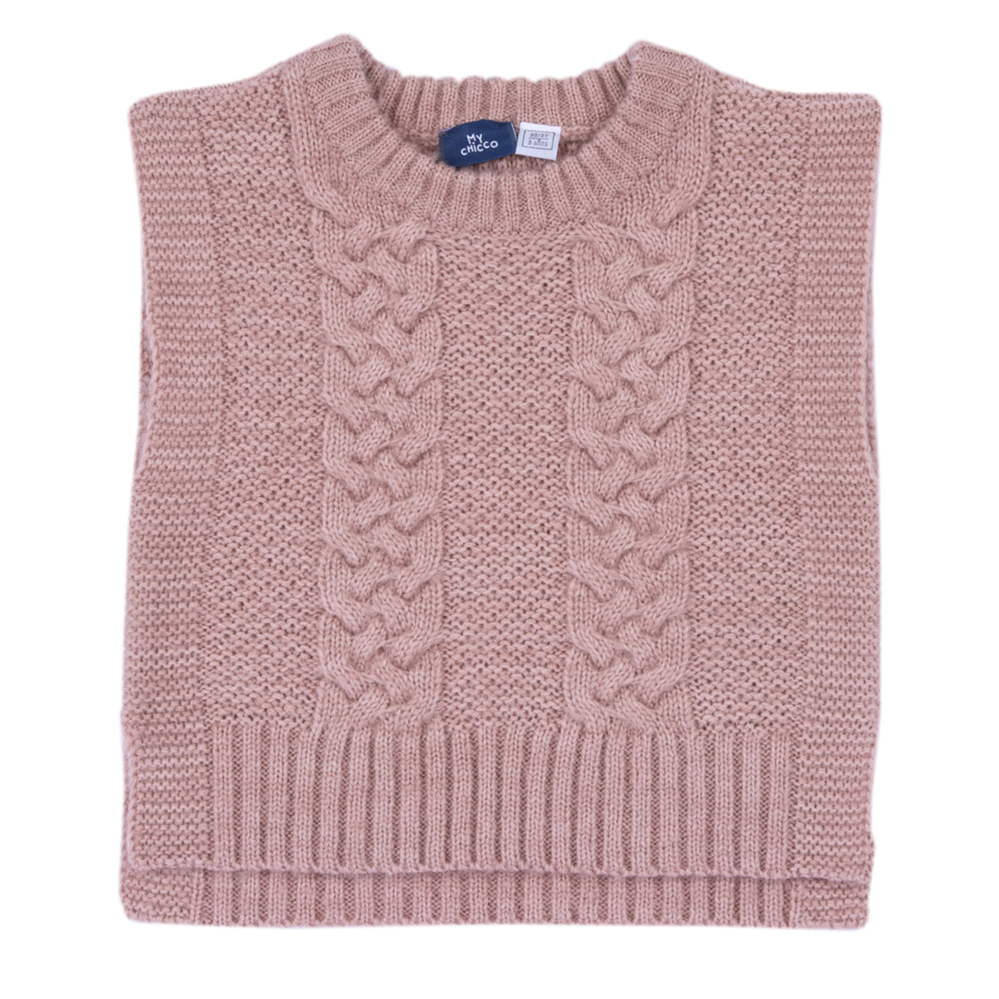 Chicco gilet bambina intrecciato caldo e morbido