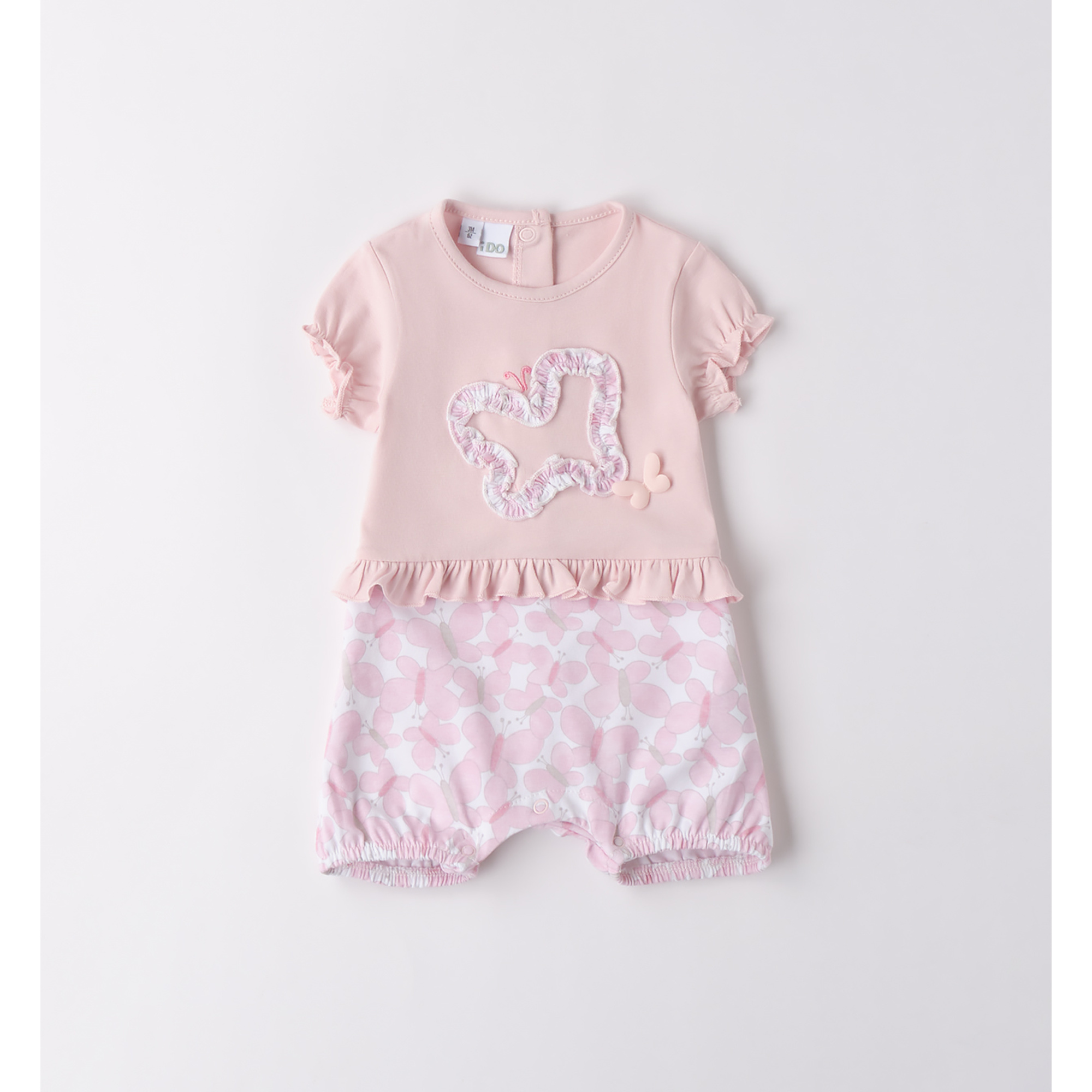 iDO Pagliaccetto Neonata Farfalle Jersey 0-18 Mesi Cotone