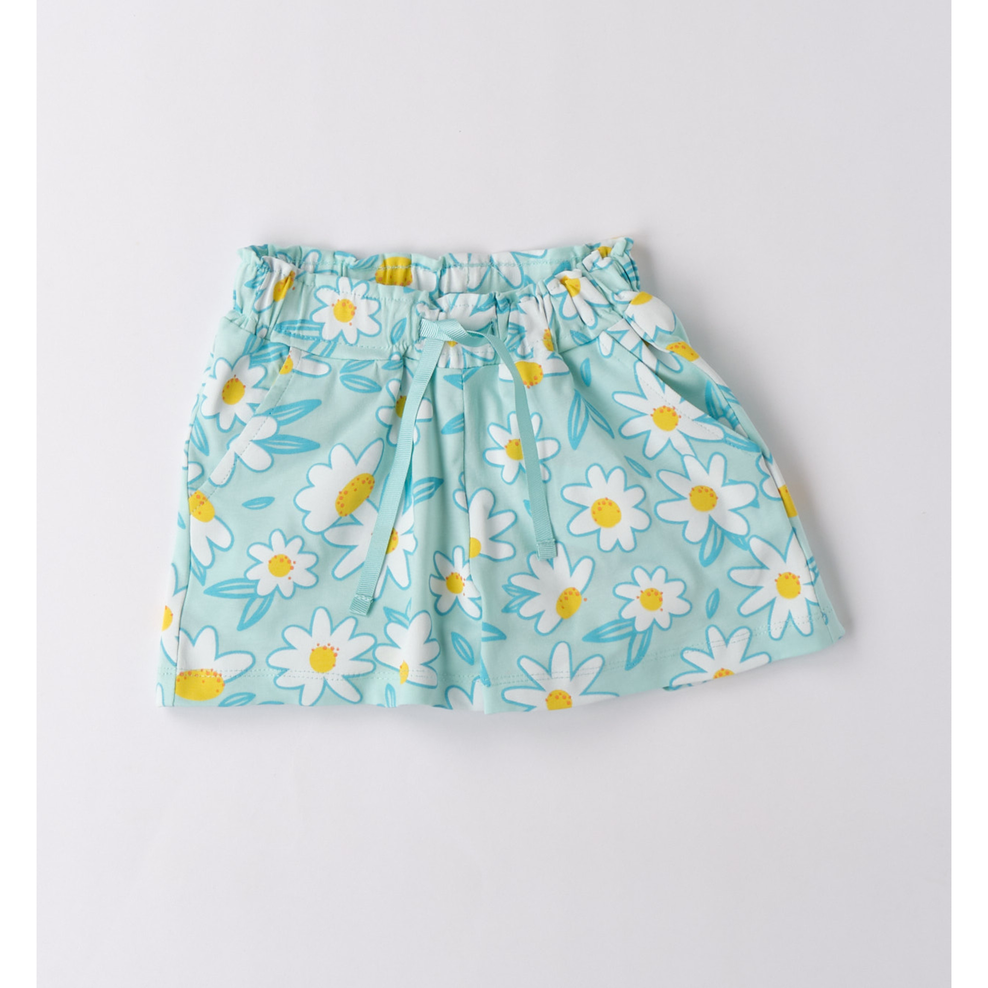 iDO Margherite pantaloncini corti bimba cotone fiori