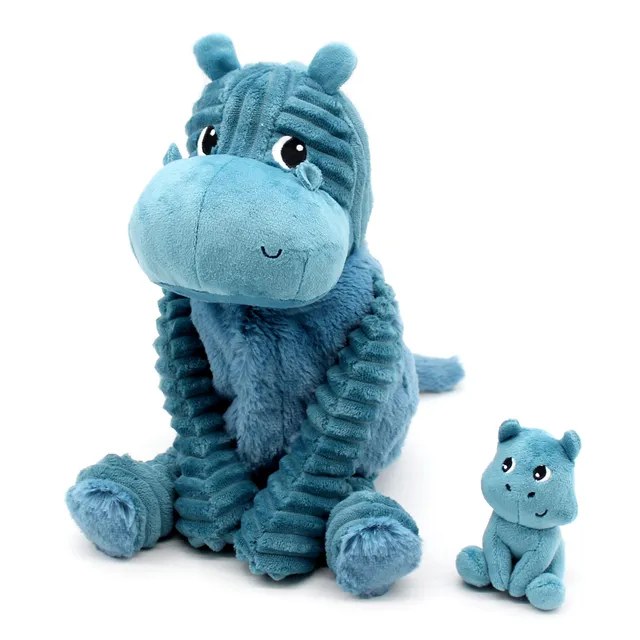 Les Déglingos Ptipotos Bibou peluche ippopotamo blu