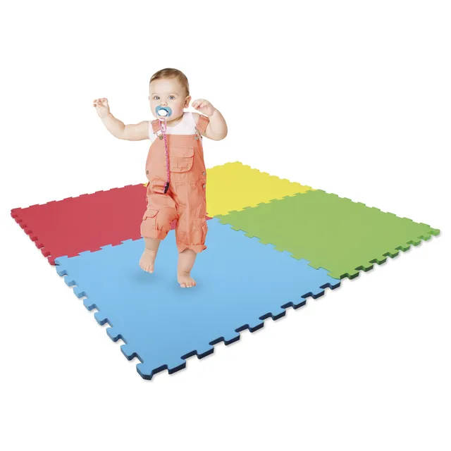 Baby Smile tappeto puzzle EVA 4 pezzi 60x60 cm colorato