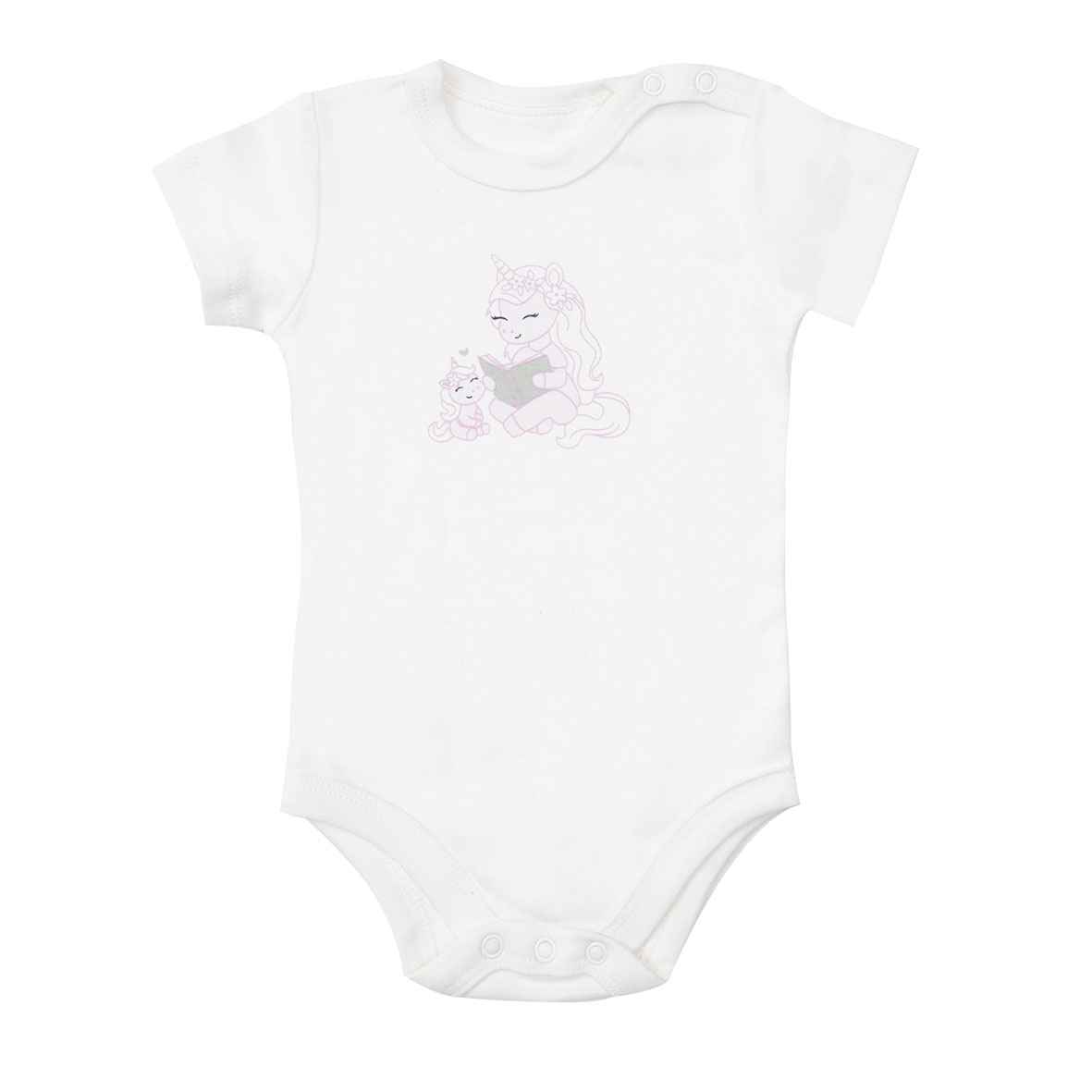 Toys Center Baby Body Bimba Mezza Manica Unicorni Bianco