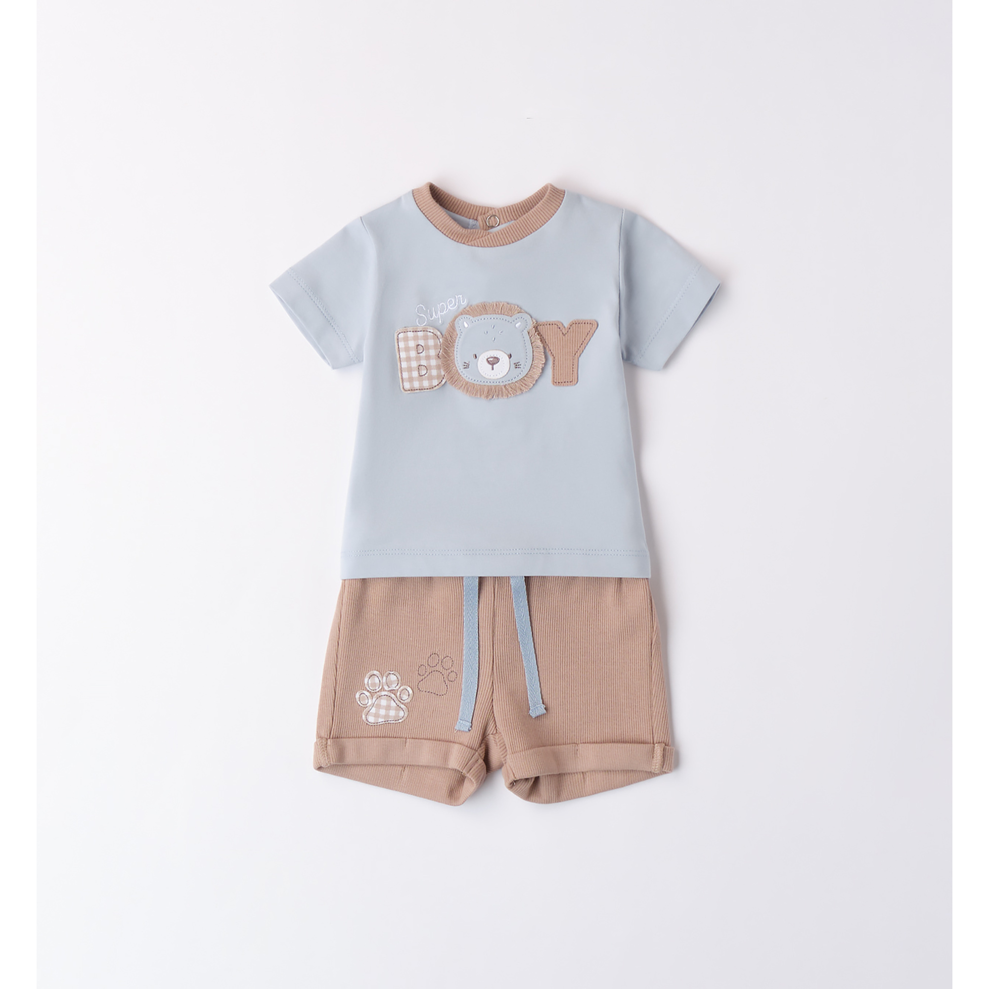 iDO Leone Completo Bimbo T-shirt e Short Cotone