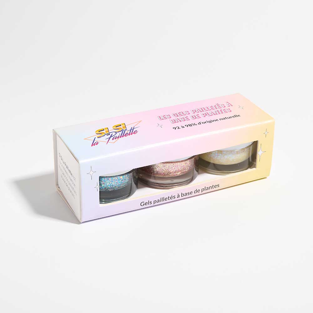 Si Si La Paillette Cosmique Gel Pack glitter biodegradabile bambini