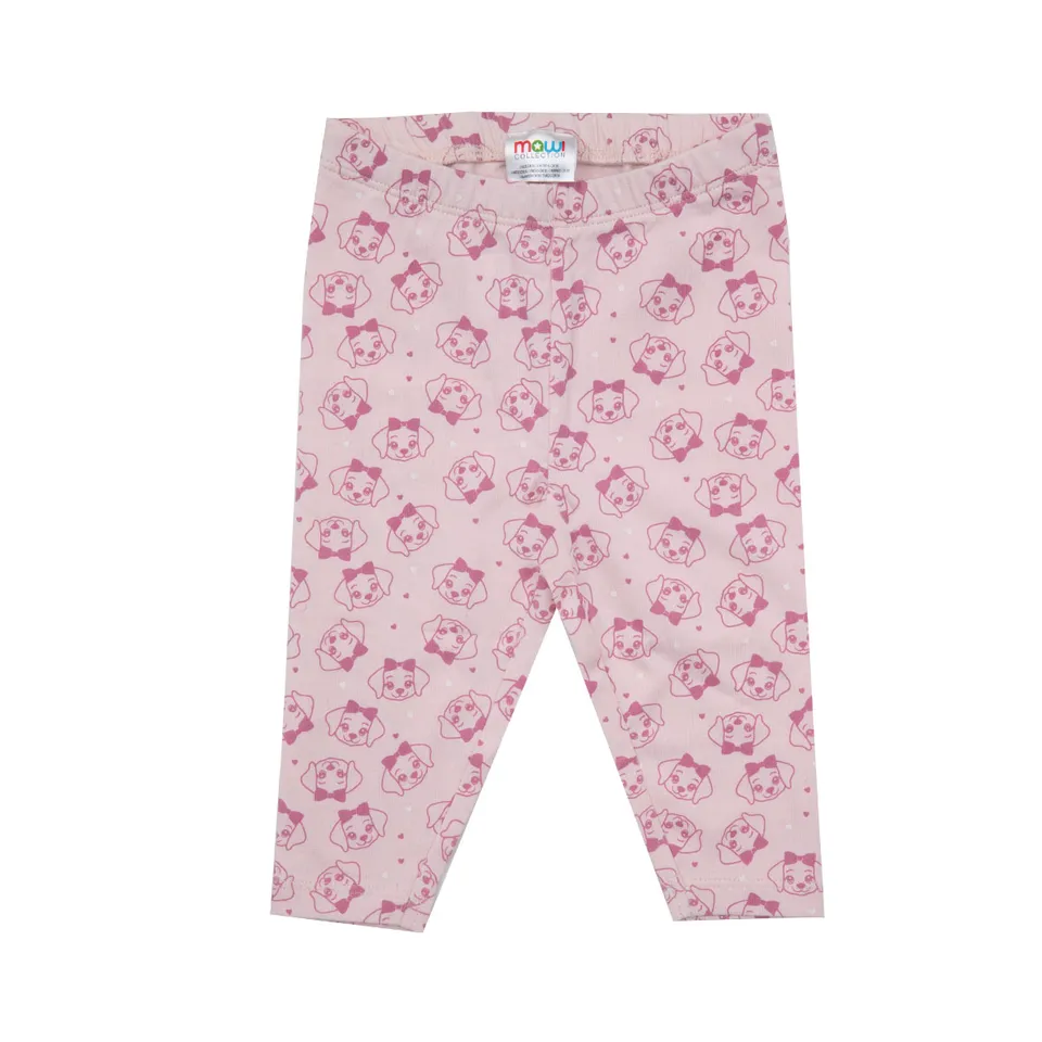 Toys Center Baby legging bambina rosa animaletti jersey