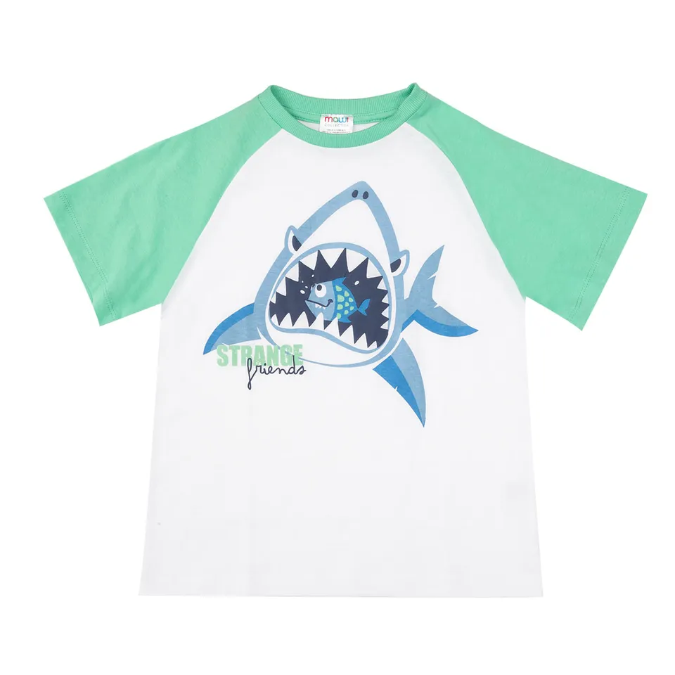 Toys Center Baby Strange Friends t-shirt raglan bimbo bianco verde