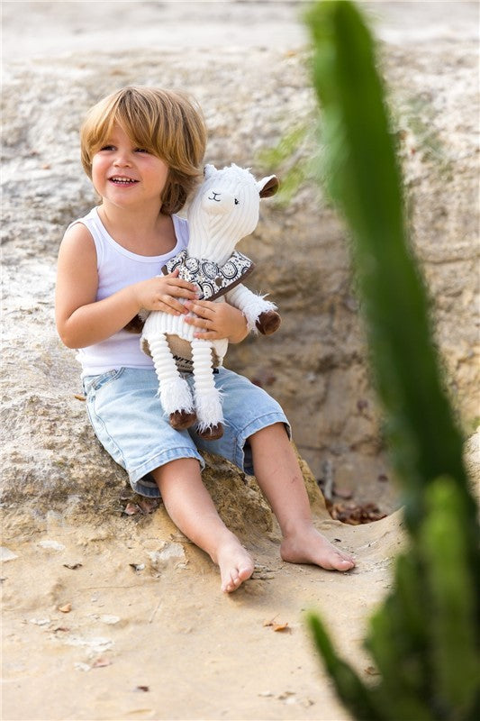 Les Déglingos Muchachos Peluche Lama Bianco 48 cm